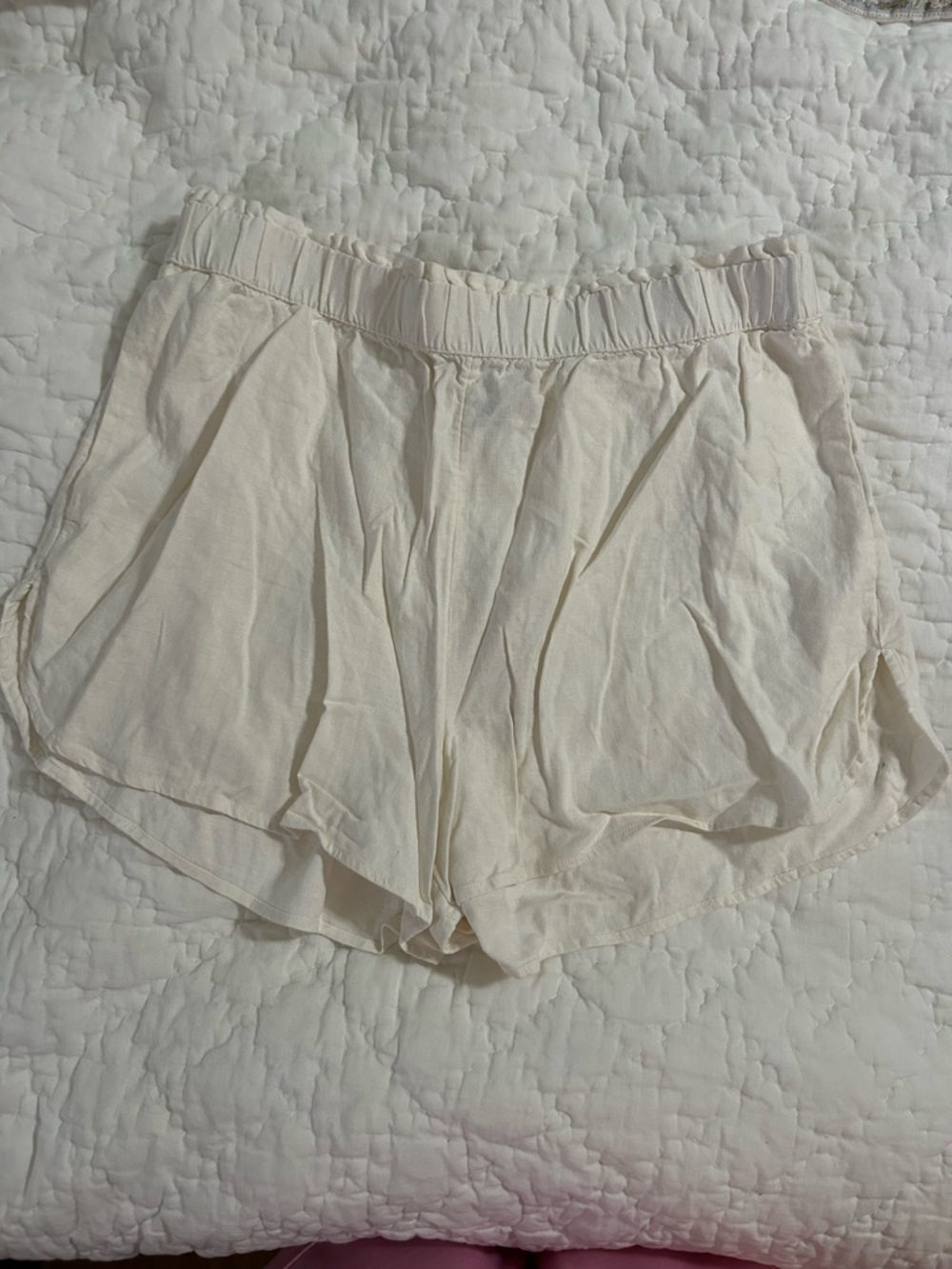 Target Women's High-Waist Cream Elastic-Waist Shorts